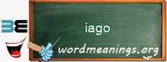 WordMeaning blackboard for iago